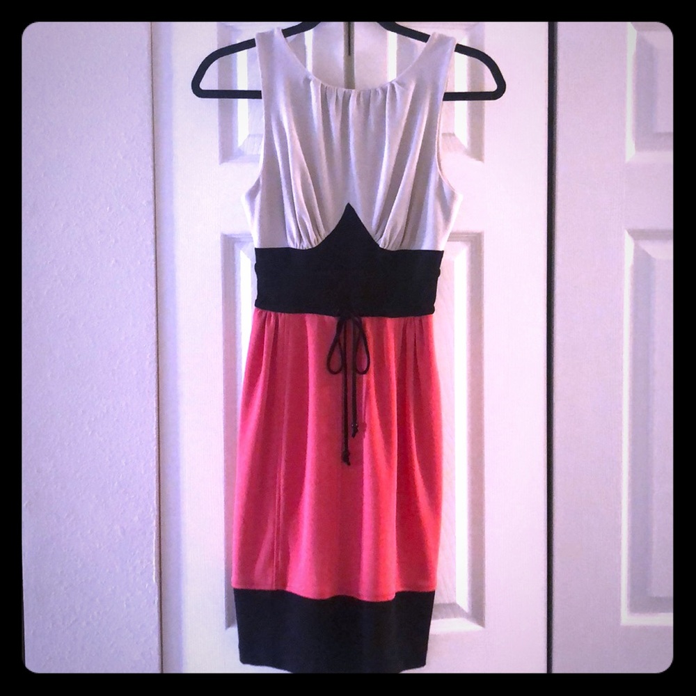 40s inspired color block dress